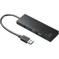 サンワサプライ USB3.1+2.0コンボハブ カードリーダー付き USB-3HC316BK 1個（直送品）