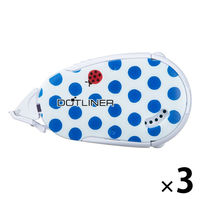 【アウトレット】コクヨ テープのり ドットライナー 限定柄てんとう虫 1セット（3個：1個×3） タ-DM400-08L3