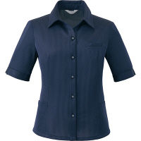 アイトス Pieds HCL6700-011-21 ライトオーバーブラウス ネイビー 21号 HCL6700-011-21（直送品）