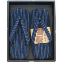 イトー 職人道楽 雪駄 特大変り縞 紺501 017903（直送品）