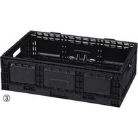 ストア・エキスプレス 折りたたみ PPBOX 大 幅580×奥行385×高さ173mm  ブラック 10810-311 1個（直送品）