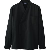 チトセ 和風シャツ(長袖)[男女兼用] C-9墨黒 M DN8502_C-9墨黒_M 1枚