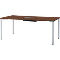【設置付】プラス ロンナ 会議テーブル 4本脚アジャスタータイプ 長方形 配線口付 幅1800mm
