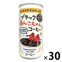【アウトレット】サッポロウエシマコーヒー ブラックあんこちゃんコーヒー 190g 1箱（30本入）
