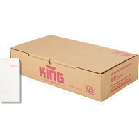 キングコーポレーション 長形3号 Hiソフトカラーホワイト エルコン付 070212　1箱(1000枚入)（直送品）