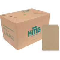 キングコーポレーション 角形2号未晒クラフト封筒スミ貼 枠ナシ 100g/平方m 080491 1箱（500枚入）（直送品）