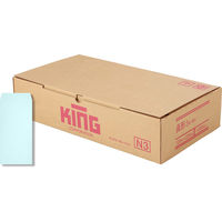 キングコーポレーション 長形3号 HIソフトカラーブルー 枠ナシ 161323　1箱(1000枚入)（直送品）
