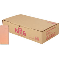 キングコーポレーション 長形3号80g プライバシー保護封筒 Hiソフトカラーピンク スミ貼 191013　1箱(1000枚入)（直送品）