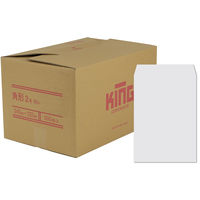 キングコーポレーション 角形2号 80g 白特Aスミ貼 森林認証封筒スミ貼 191201 1箱（500枚入）（直送品）