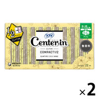 ナプキン 生理用品 ソフィ センターインコンパクト 1/2 無香料 多い昼用 羽つき 21.5cm 1セット (22枚×2パック)