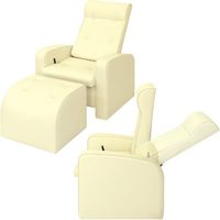 【軒先渡し】高田ベッド リクライニングチェア ビニルレザー抹茶 24-3229-0011 1台（直送品）