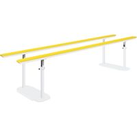 【軒先渡し】高田ベッド L型平行支持台 ビニルレザーイエロー 23-5166-0208 1台（直送品）
