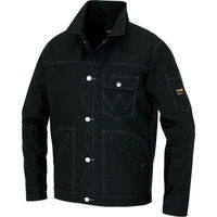 アイトス HERO’S UNIFORM Wrangler ボタンジャケット（厚地） ブラック 5L 64202-010-5L（直送品）