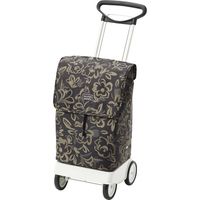 ウィズワン　キャリーライトW138 ブラック花柄 CL138-BFL　【シルバーカー】介援隊カタログ W2065（直送品）