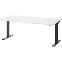 SEKI 電動昇降テーブルHOP 幅1800×奥行900×高さ707～1152mm テーブル 天板：ホワイト/脚：ブラック 1台（3梱包）（取寄品）