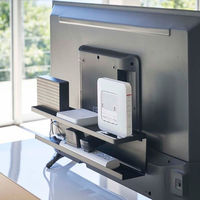 テレビ裏 収納 ラック スマート ブラック 1個 山崎実業