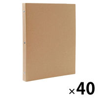 無印良品 バインダー A4　30穴 ベージュ 1箱（40冊入） 良品計画