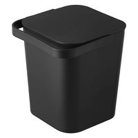 フタ付 収納バスケット タワー 12L ブラック 1個 山崎実業