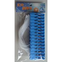 ニシダ お洗濯ピンチヒモ付 4950672659456 1セット(120個)（直送品）