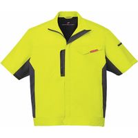 自重堂 制服百科 製品制電ストレッチ半袖ジャンパー ライトグリーン 4L 87110（直送品）