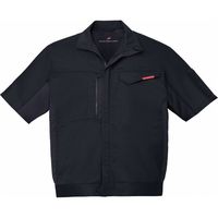 自重堂 制服百科 製品制電ストレッチ半袖ジャンパー チャコールグレー 4L 87110（直送品）