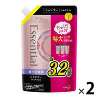 エッセンシャル 寝ぐせ抑制 シャンプー 詰め替え 大容量 1080ml 2個 花王