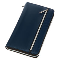 【アウトレット】レイメイ藤井 ダブルファスナー カラーマルチカバーノート A5スリム ネイビー 1冊 CN193K