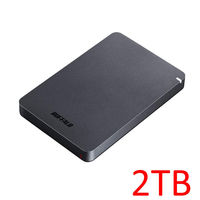 バッファロー ポータブルHDD 2TB ブラック USB3.1（Gen.1）対応 HD 