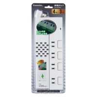 【アウトレット】節電タップ 4個口 3m HS-T43P86W 1個 オーム電機