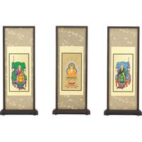 奏音 スタンド掛軸 本尊 黒檀/抹茶 ZZ-1633-黒抹中-4（直送品）