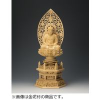 奏音 本柘植六角台唐草1.8寸金泥付釈迦（直送品）