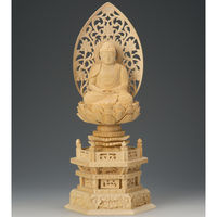 奏音 桧木六角台唐草3.0寸阿弥陀（直送品）