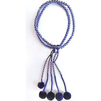 京念珠 日蓮宗 女性用 紫バリ 紫棒房 共仕立（直送品）