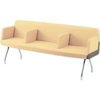 オカムラ フィロル ロビーチェア 3人掛け 各席肘 パネル肘 幅1800mm リネン・アイボリー LB88CC PG01 1台（直送品）