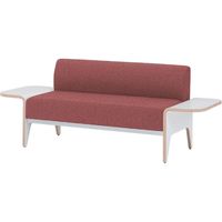 オカムラ レスティナ ロビーチェア 両側サポートテーブル幅1800mm テラコッタ LB91AY FXW6 1台（直送品）