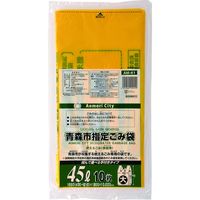 ジャパックス   青森市指定ゴミ袋 可燃 45L（大）手付 10枚 AM41 1ケース（300枚）（直送品）