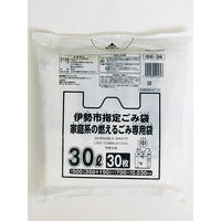 ジャパックス   伊勢市指定ゴミ袋  30L 手付  ISE36 1ケース（600枚）（直送品）