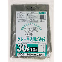 ジャパックス   豊橋市指定ゴミ袋 【自治体対応】グレー半透明 30L 10枚 TYH30 1ケース（600枚）（直送品）