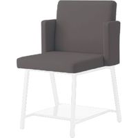 オカムラ ミック ミーティングチェア パネル肘 荷物置き ホワイトフレーム アミュベージュ LW20HB FZX3 1脚（直送品）