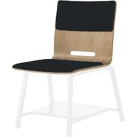 オカムラ ミック ミーティングチェア 背座パッド ゾーンオーク 荷物置き ホワイトフレーム ブラック LW20XB PE51 1脚（直送品）