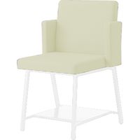 オカムラ ミック ミーティングチェア パネル肘 荷物置き ホワイトフレーム ライトベージュ LW20HB PE54 1脚（直送品）