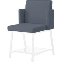 オカムラ ミック ミーティングチェア パネル肘 荷物置き ホワイトフレーム グレー LW20HB FL41 1脚（直送品）