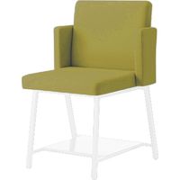 オカムラ ミック ミーティングチェア パネル肘 荷物置き ホワイトフレーム イエローグリーン LW20HB PE61 1脚（直送品）