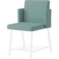 オカムラ ミック ミーティングチェア パネル肘 荷物置き ホワイトフレーム セージ LW20HB PE63 1脚（直送品）