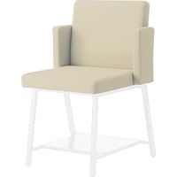 オカムラ ミック ミーティングチェア パネル肘 荷物置き ホワイトフレーム アイボリー LW20HB FHH7 1脚（直送品）