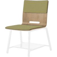 オカムラ ミック ミーティングチェア 背座パッド ゾーンオーク 荷物置き ホワイトフレーム イエローグリーン LW20XB PE61 1脚（直送品）