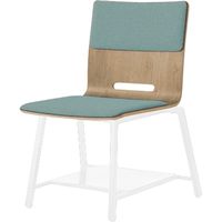 オカムラ ミック ミーティングチェア 背座パッド ゾーンオーク 荷物置き ホワイトフレーム セージ LW20XB PE63 1脚（直送品）