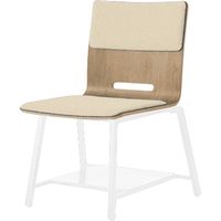 オカムラ ミック ミーティングチェア 背座パッド ゾーンオーク 荷物置き ホワイトフレーム アイボリー LW20XB FHH7 1脚（直送品）