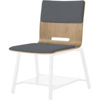 オカムラ ミック ミーティングチェア 背座パッド ゾーンオーク 荷物置き ホワイトフレーム グレー LW20XB FL41 1脚（直送品）