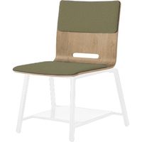 オカムラ ミック ミーティングチェア 背座パッド ゾーンオーク 荷物置き ホワイトフレーム グリーン LW20XB FL42 1脚（直送品）